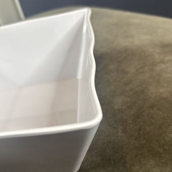 FDG Large White Square Melamine Serving Bowls 9 3/8” Set of 4 each 114 oz NEW - Picture 3 of 7